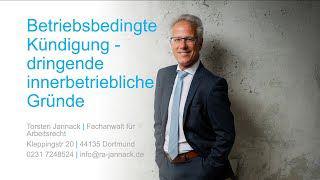 Dringende innerbetriebliche Gründe - kurz erklärt im Video