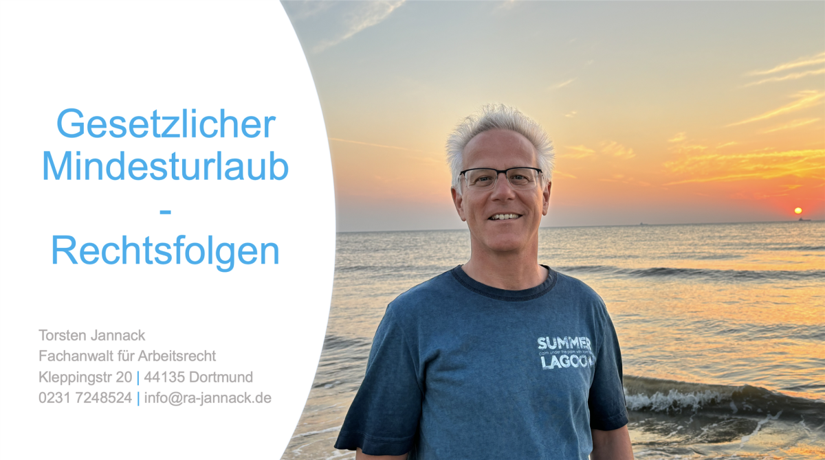 gesetzlicher mindesturlaub - rechtsfolgen