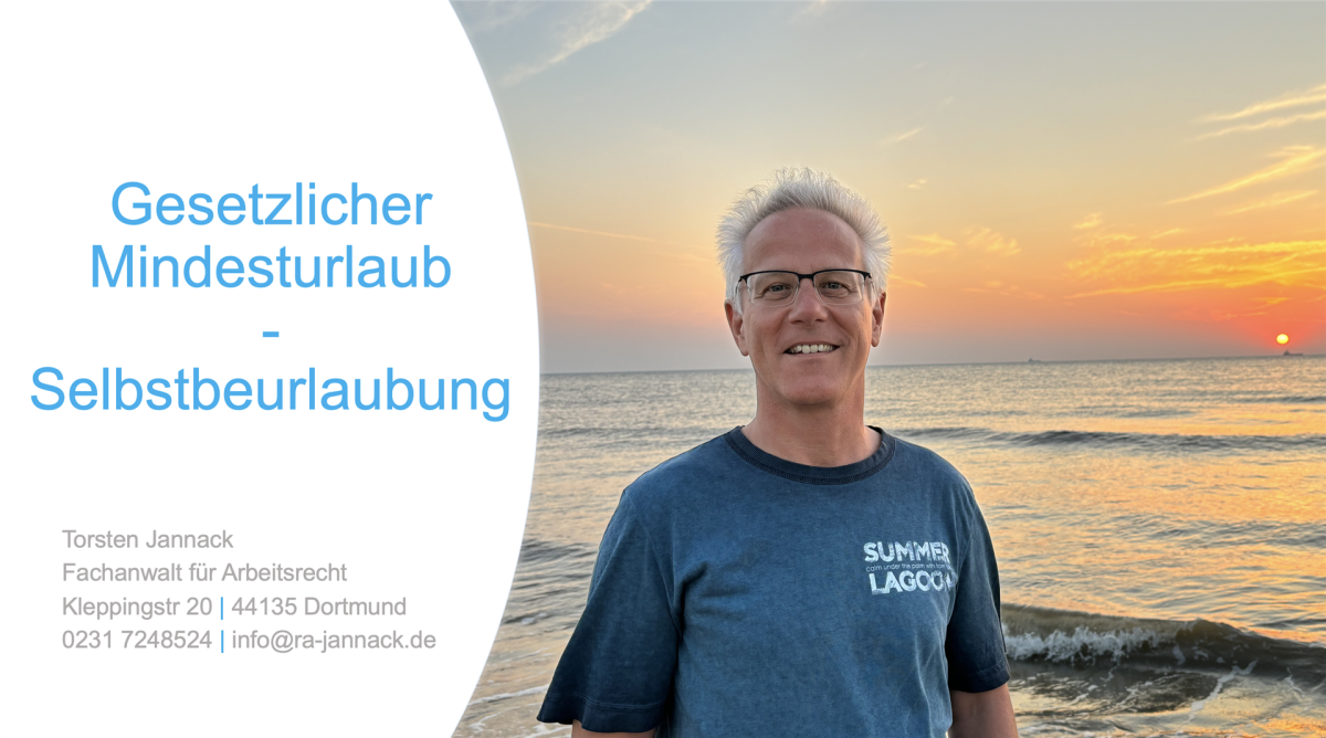 gesetzlicher Mindesturlaub - Selbstbeurlaubung