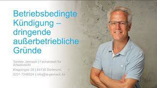 Dringende außerbetriebliche Gründe - kurz erklärt im Video